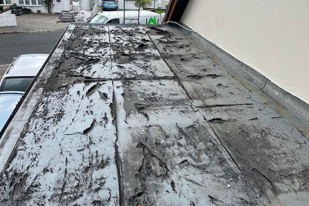 Felt roof before installation