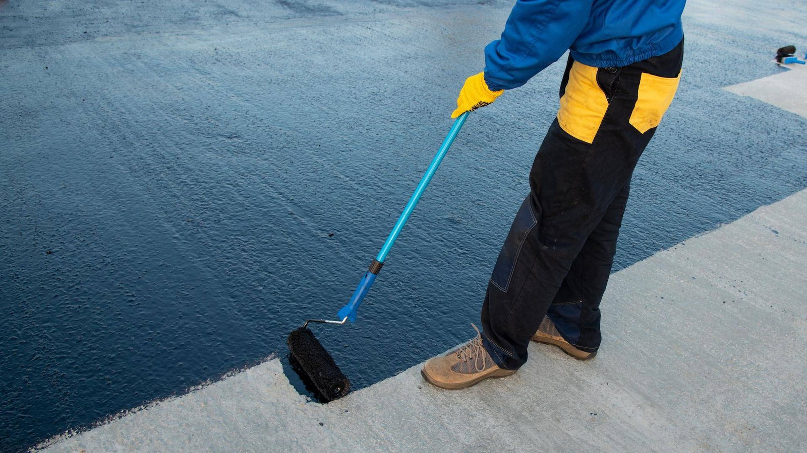 Waterproof roof coating application